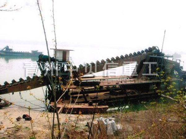 Large sand dredger