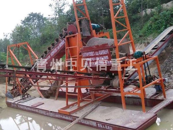 Large sand dredger